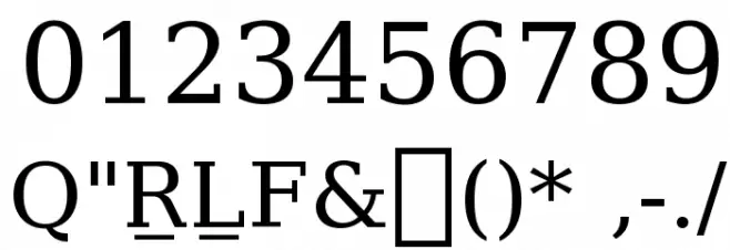 vadiraja-SerifMedium Font OTHER CHARS