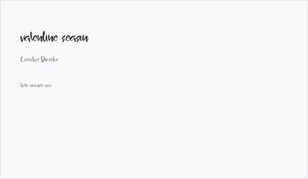 valentine season Business Card