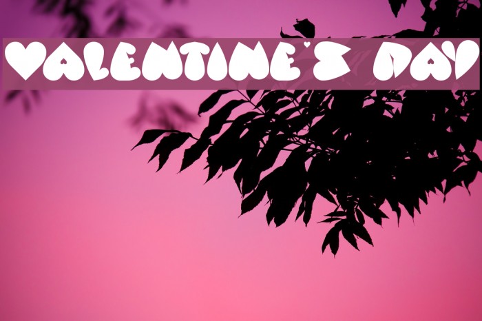 valentine's day Font examples
