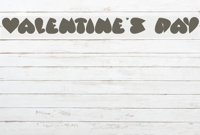 valentine's day Font examples