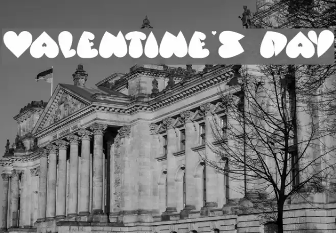 valentine's day Font examples