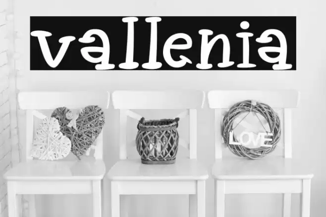 vallenia Font examples