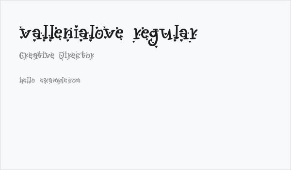 vallenialove-regular Business Card