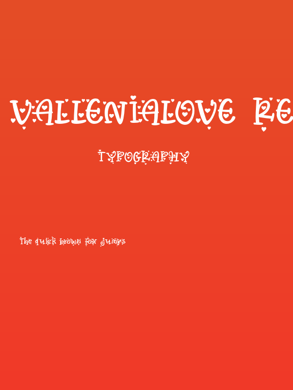vallenialove-regular Poster