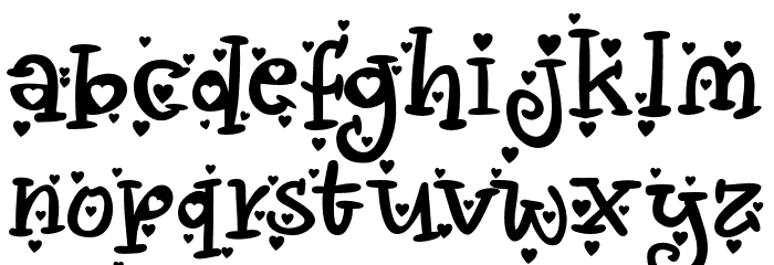 vallenialove-regular Font LOWERCASE