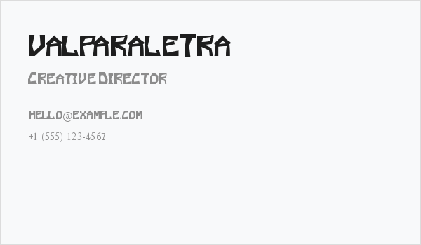 valparaletra Business Card