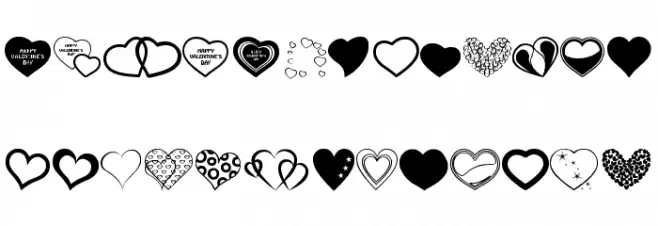 vanlentines day TFB Polices MAJUSCULES