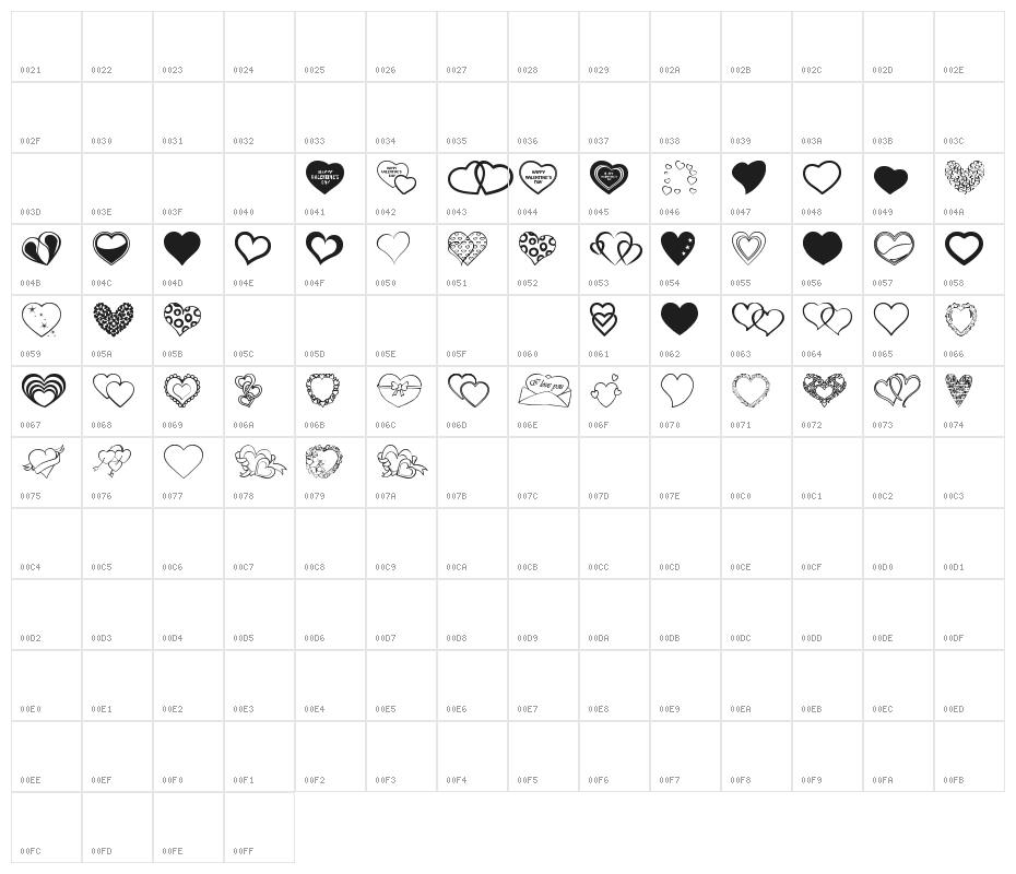 vanlentines day TFB Character Map