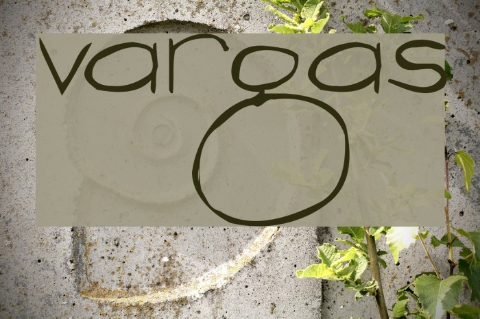 vargas Шрифта examples