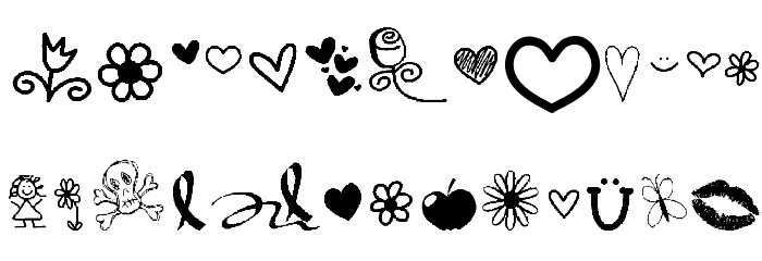 VBdingsTwo Font LOWERCASE