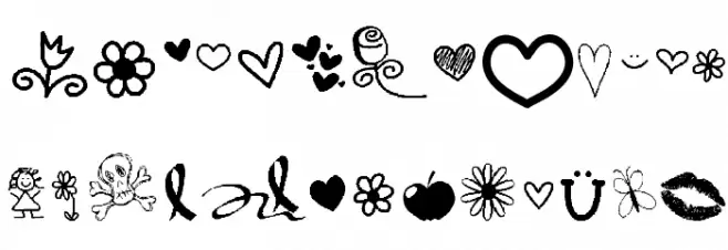 VBdingsTwo Schriftart Kleinbuchstaben