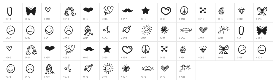 VBdings Character Map