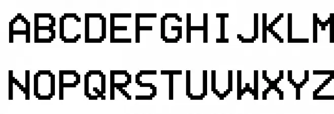 VCR EAS Schriftart Groß