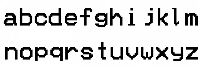 VCR EAS Font LOWERCASE