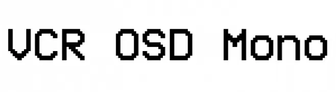 VCR OSD Mono  フリーフォントのダウンロード