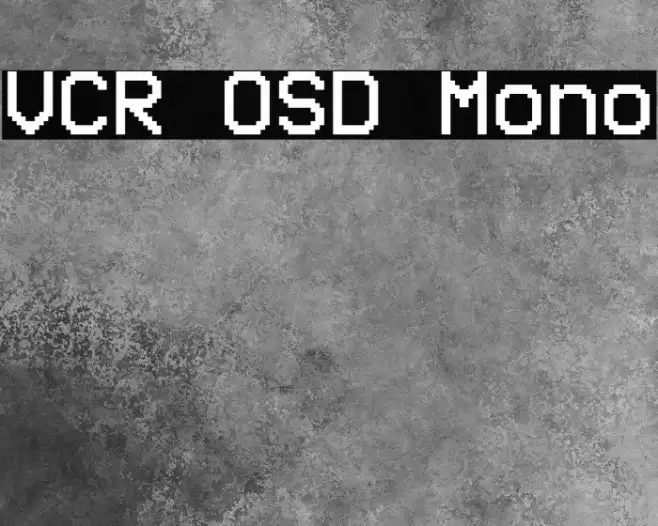 VCR OSD Mono Font examples