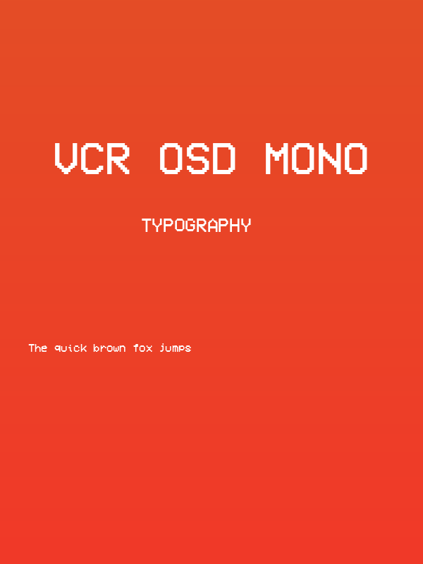 VCR OSD Mono Poster