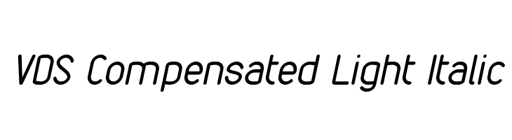 VDS Compensated Light Italic Font