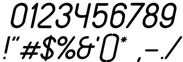 VDS Compensated Light Italic Font OTHER CHARS
