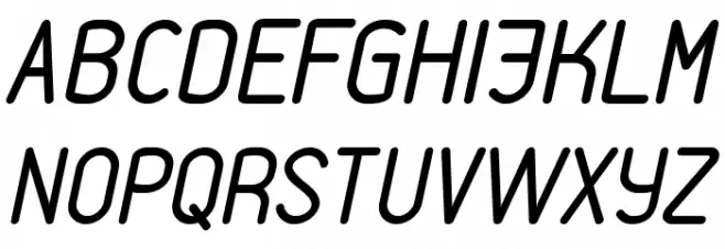 VDS Compensated Light Italic フォント 大文字
