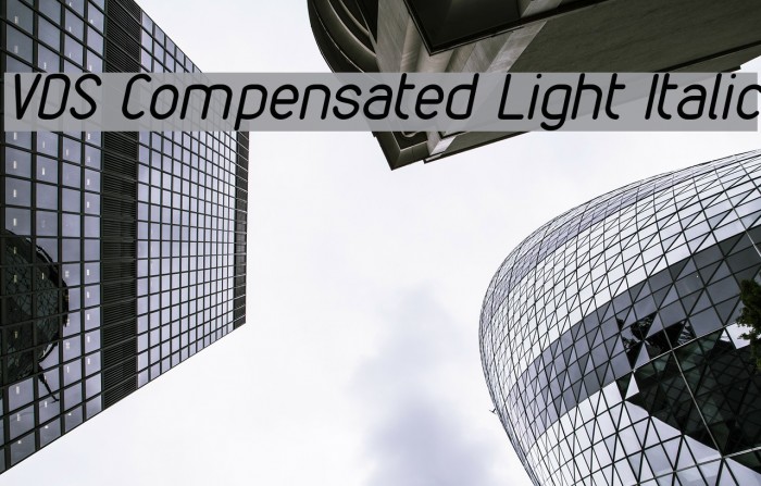 VDS Compensated Light Italic Font examples