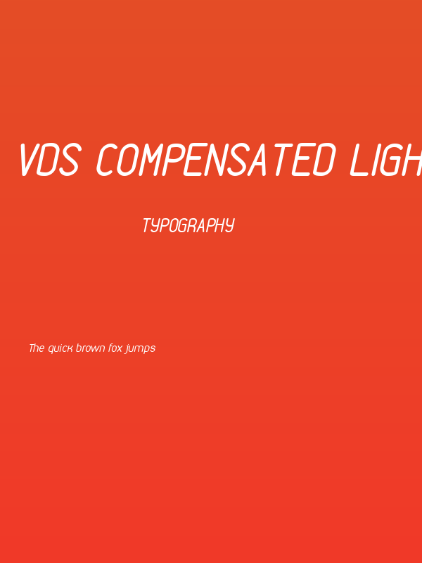VDS Compensated Light Italic Poster