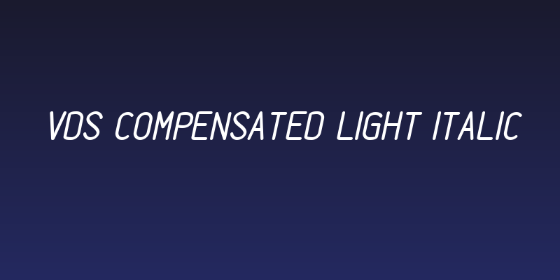 VDS Compensated Light Italic Social Header