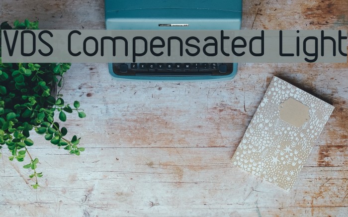 VDS Compensated Light フォント examples