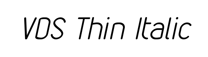 VDS Thin Italic Font