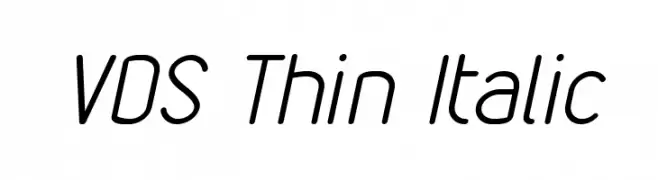 VDS Thin Italic 