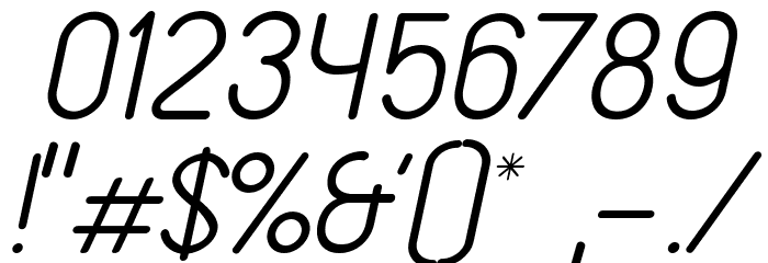 VDS Thin Italic Font OTHER CHARS