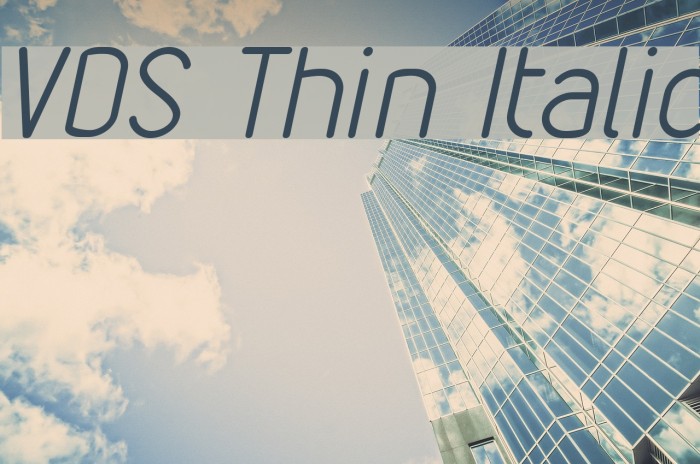 VDS Thin Italic Font examples