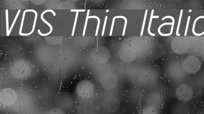 VDS Thin Italic फ़ॉन्ट examples