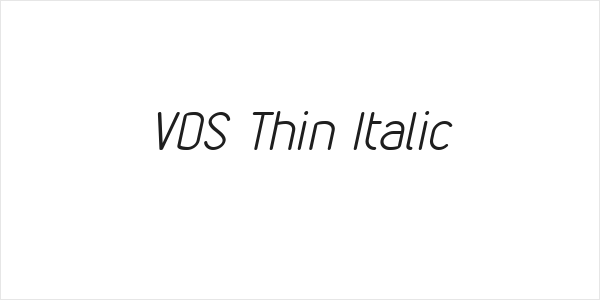 VDS Thin Italic Logo