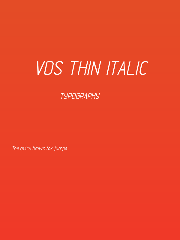 VDS Thin Italic Poster