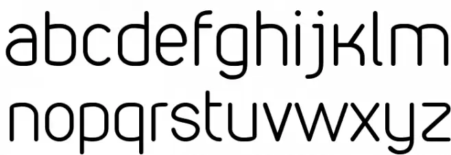VDS Thin Caratteri MINUSCOLO