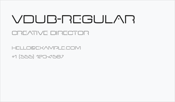 VDub-Regular Business Card