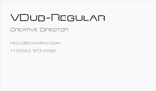 VDub-Regular Business Card