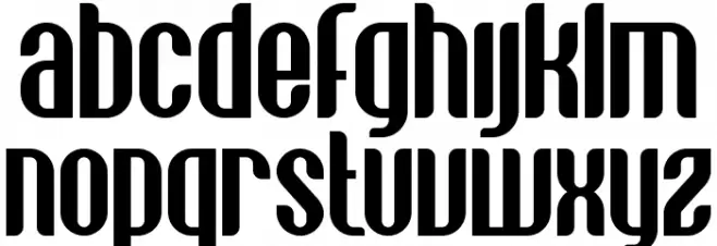 VE vastagurly Display フォント 小文字