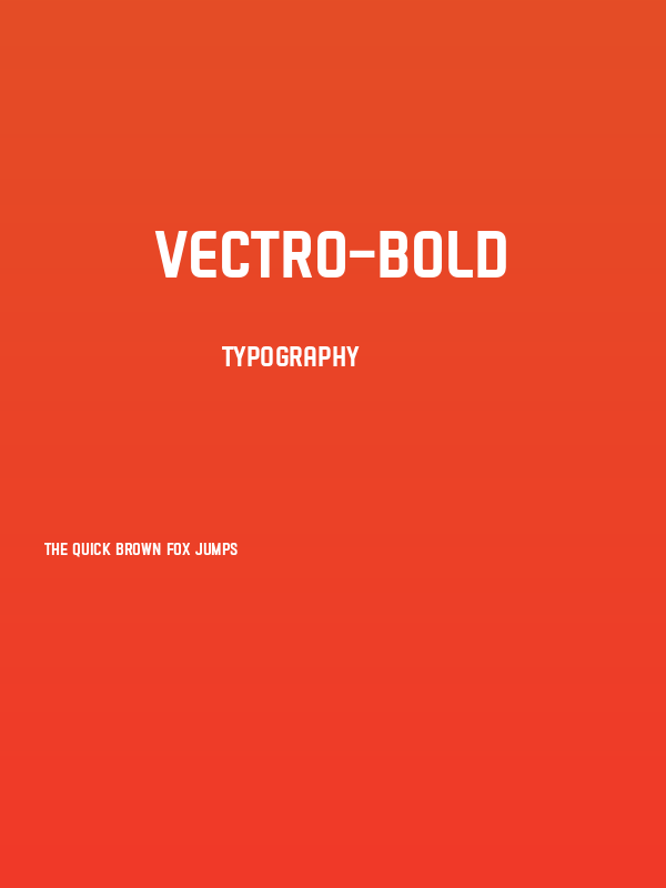 VECTRO-Bold Poster