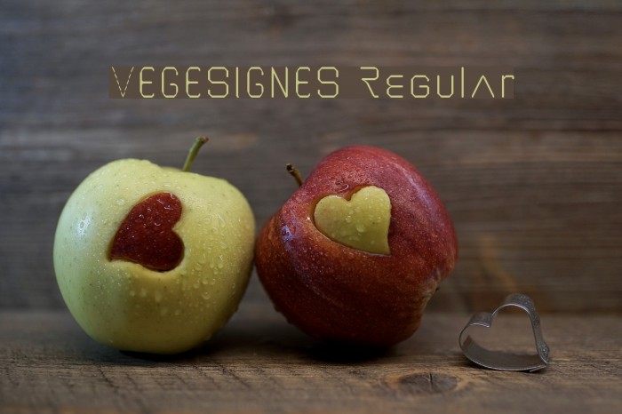 VEGESIGNES Regular Font examples