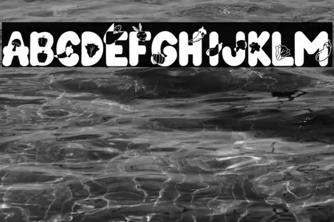 VEGETABLES Font examples