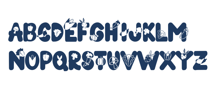 VEGETABLES Lowercase