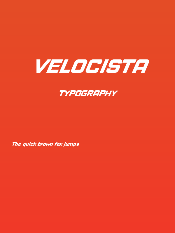 VELOCISTA Poster