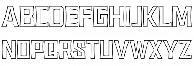VEMBAZAX RM OUTLINE Font Litere mari