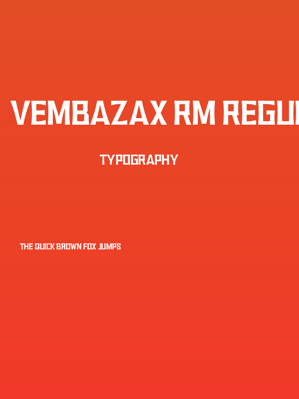 VEMBAZAX RM REGULAR Poster