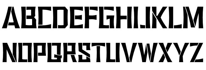 VEMBAZAX RM STENCIL Font LOWERCASE