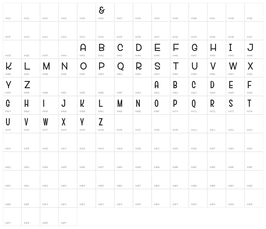 VeRsaLiTa& Character Map