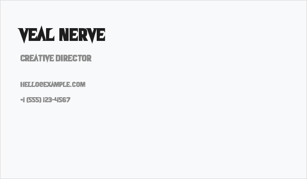 Veal Nerve Business Card