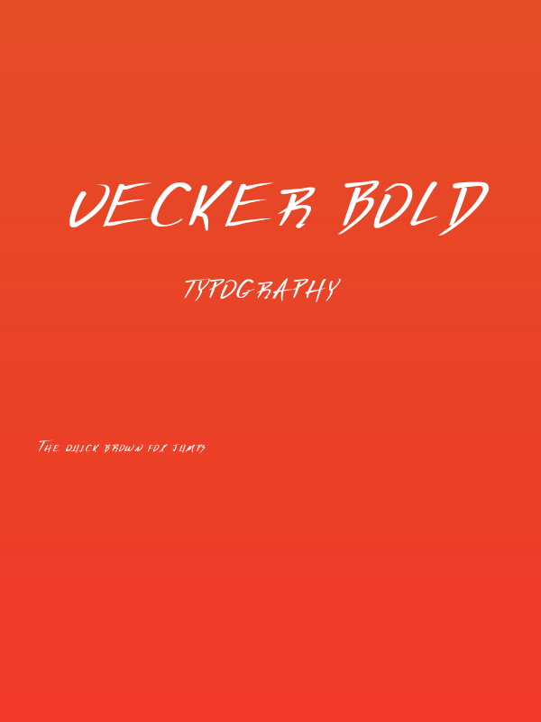 Vecker Bold Poster